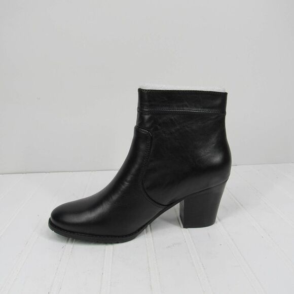 Sole Bound by Baretraps Lisette Ankle Boots Leather Round Toe Black Sz 7.5 - Picture 6 of 8